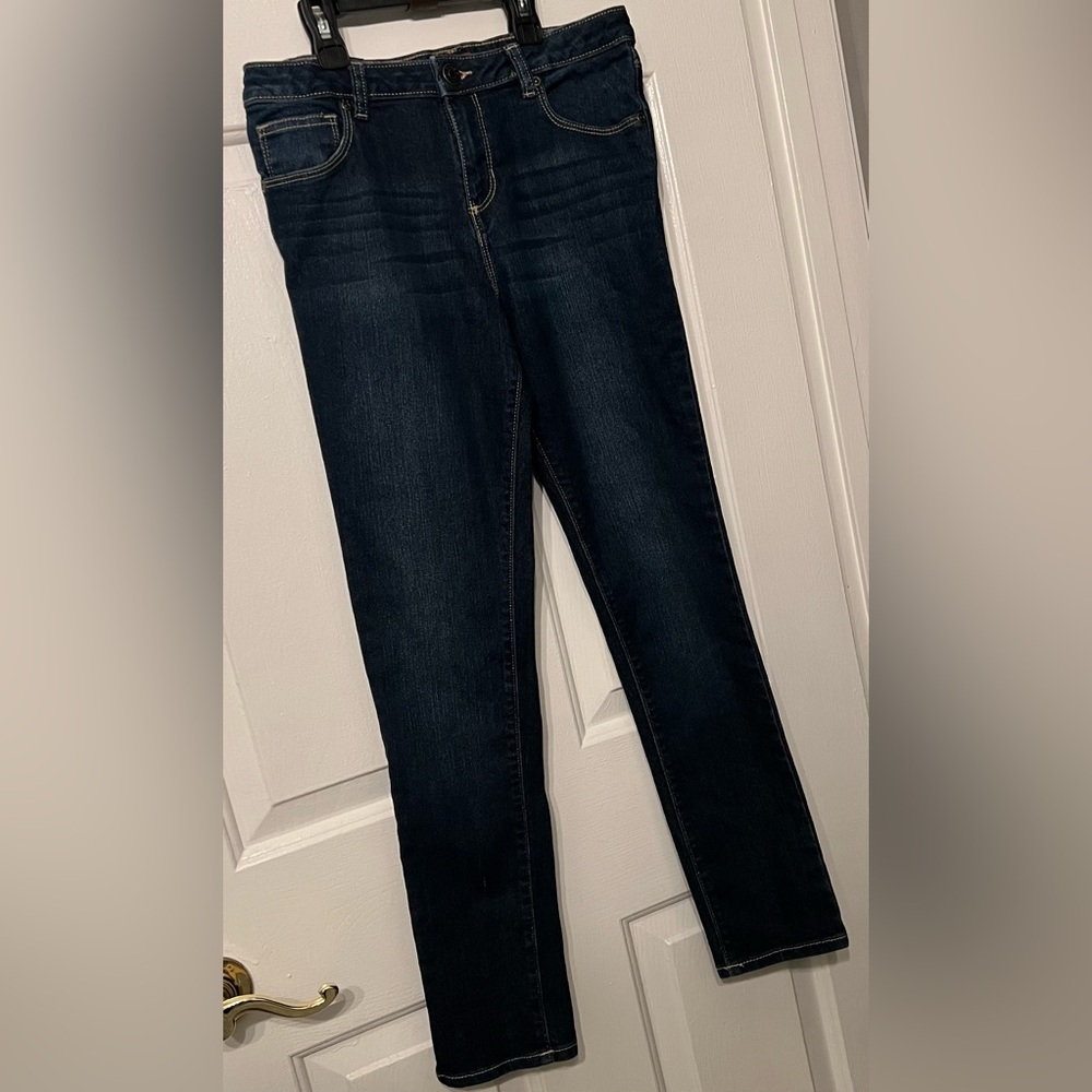 Outdoor Kids Dark Wash Denim Girl’s Size 12 Jeans Straight Leg Relaxed Fit!!